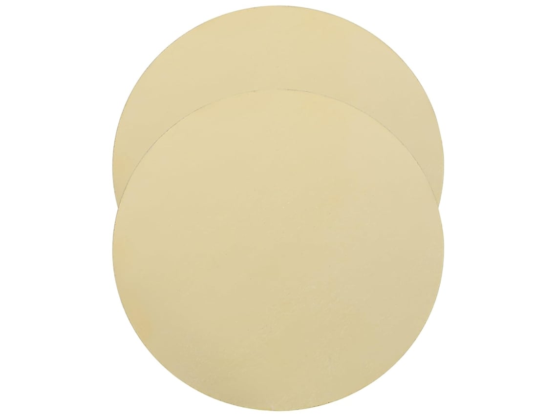 Placas Redondas De Latão Com 0,5 Mm De Espessura X 60 Mm De Diâmetro, Pacote Com 2 Unidades.