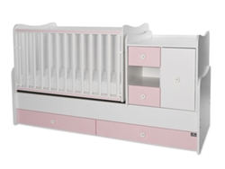 Cuna convertible en cama MINIMAX de LORELLI Whiteorchid pink