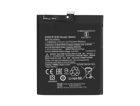Batería Interna para Xiaomi Poco F2 Pro 4600 mAh Compatible Repuesto BM4Q CLAPPIO