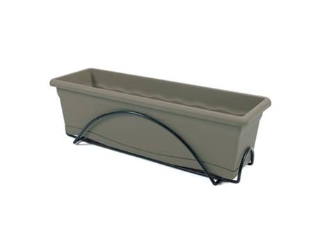 Maceta para Plantas PLASTIKEN con Plato y Soporte Terra (12L - 60 x 24 x 18 cm)