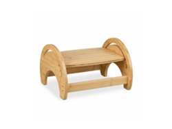 Relaxdays Taburete Fisiológico, Ajustable, Ayuda Para Defecar, Banqueta Váter Adultos, Bambú, 23x36x32 Cm, Natural/negro