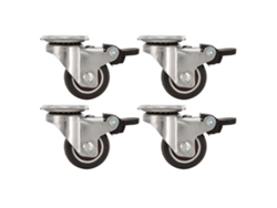 4 Ruedas Giratorias Universales Silenciosas De 360° Con Freno, Fabricadas En Tpr, Para Sillas Y Muebles Del Hogar.