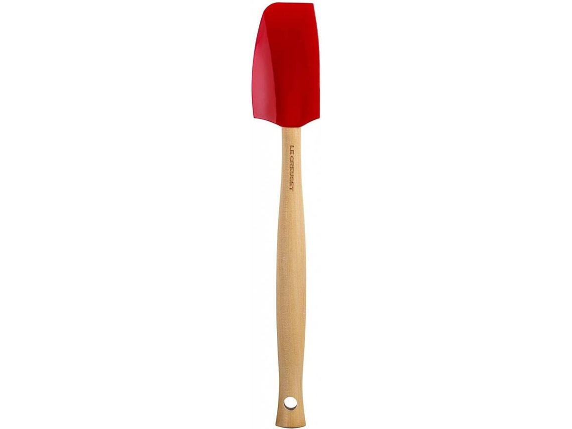 Espátula LE CREUSET (Rojo - Madera, Silicona - 28 cm)