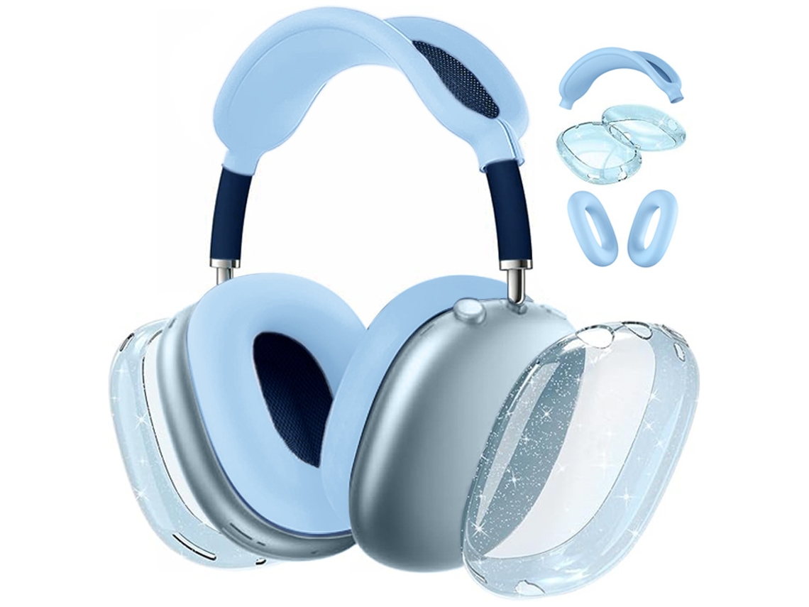 Funda Protectora Para Airpods Max, Tpu Y Silicona Transparente Y Suave, Resistente A Los Arañazos (azul Cielo) Czhhmart