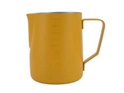 Jarra para espumar leche de acero inoxidable 304, taza amarilla para latte art de 500 ml