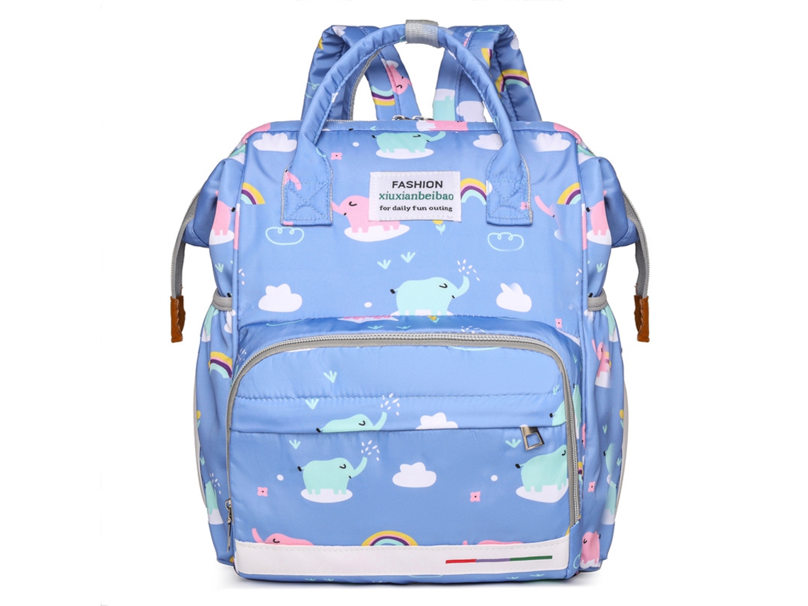 Mochila premamá CZHHMART con diseño ergonómico para viajes, estampado de elefantes.