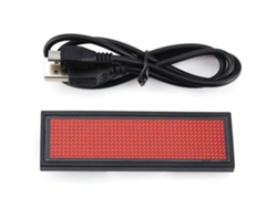 Insígnia de Nome com Led Vermelho Placa de Exibição Rolante para Badge de Mensagem