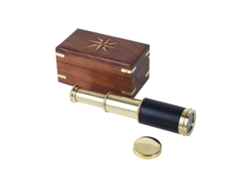 Decor and Go Telescopio Con Caja Decoración Náutico Colección World Map DG15855 BY SIGRIS