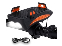 Conjunto Luz Bicicleta 4en1 Ipx8 Negro Yizhood