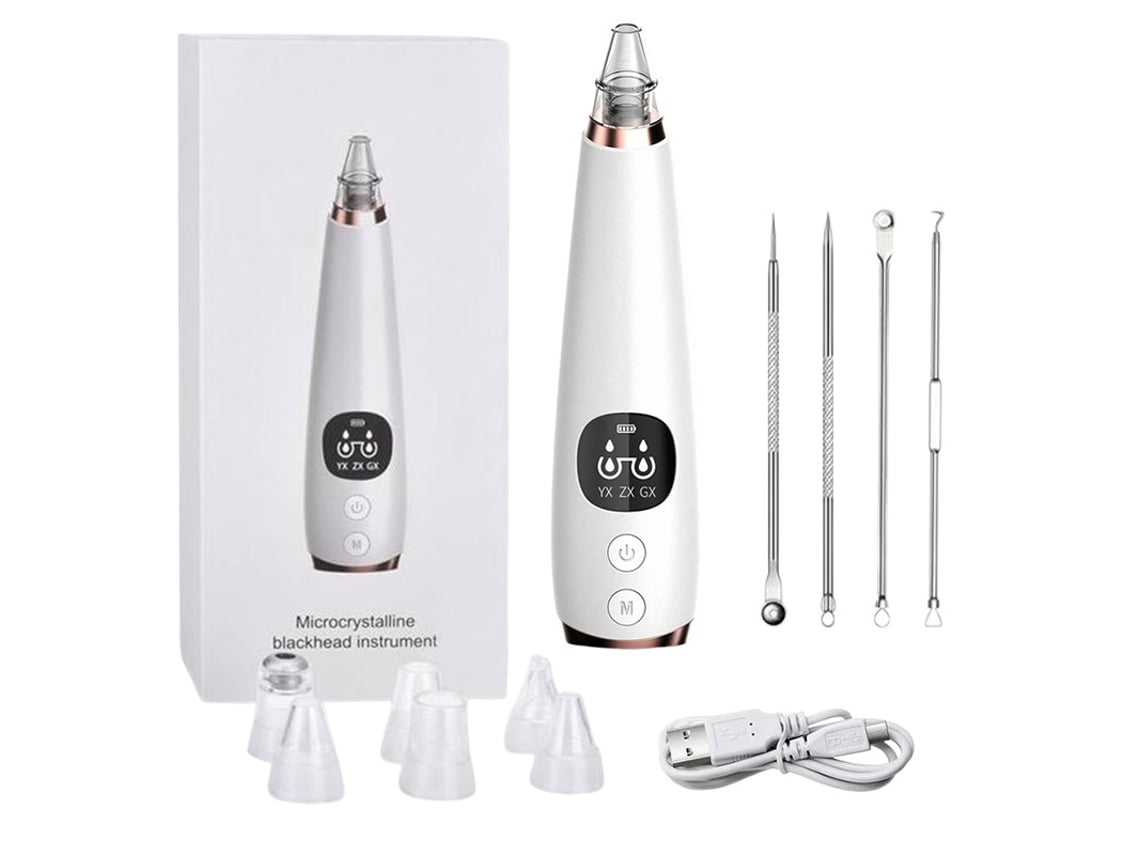 Kit Dispositivo De Puntos Negros + Agujas De Extracción Plata Limpieza Completa De La Piel