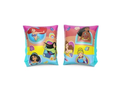 Manguitos Hinchables para Niños de 3 a 6 Años BESTWAY 17X12 Cm Diseño de Princesas Disney Doble Cámara de Aire