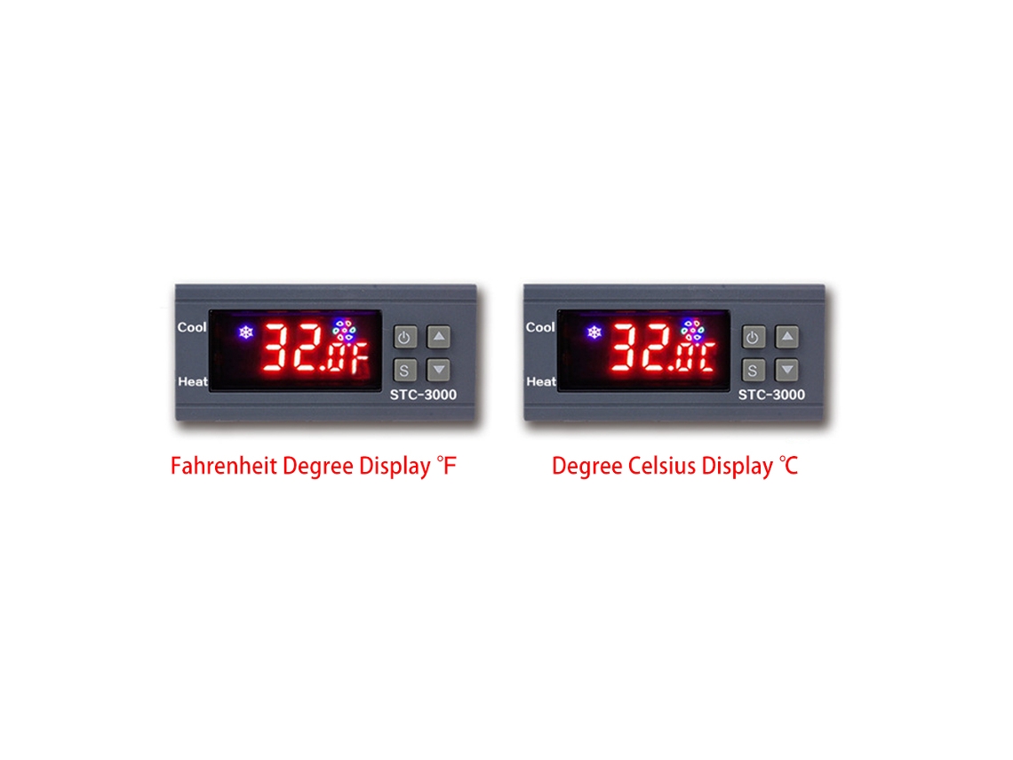 Controlador Digital De Temperatura Stc-3000 Con Sensor Ntc Para Incubadoras, Refrigeradores, Calefacción Y Refrigeración.