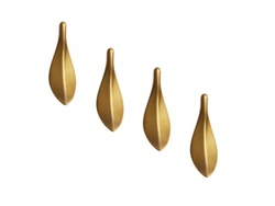 Tirador De Cajón Dorado, 4 Unidades, Distancia Entre Orificios De 32 Mm, Para Decoración De Cocina Y Hogar.