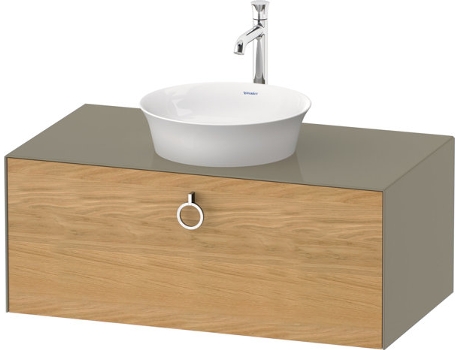 DURAVIT Tulip blanco, mueble de baño colgado en la pared, ancho 1000 x profundidad 550mm, con 1x extraíble, con tirador, WT49810