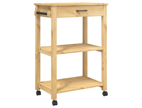 Carrito De Cocina VIDAXL Marrón Madera (60x40x90 cm)