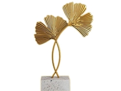 2026-miniaturas De Hoja De Ginkgo Dorado Linjou, Decoración Para Sala Dormitorio Oficina