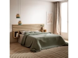 Cabecero con mesitas, 214x70x3, Cama de 135,140,150,160 cm, Con almacenamiento, Roble