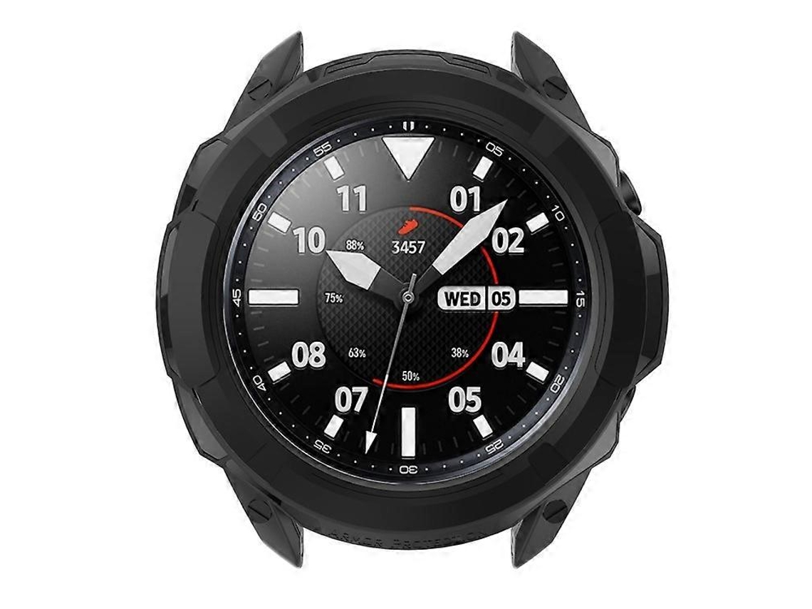 Funda protectora de TPU compatible con Samsung Galaxy Watch 3 y anillo de protección de escala de 45 mm Facpoet