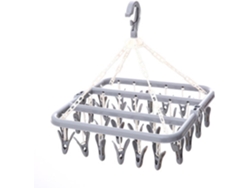 Percha de alta calidad con clip y escurridor, tendedero con clips de alambre antioxidantes para una mejor transpirabilidad y una instalación rápida.
