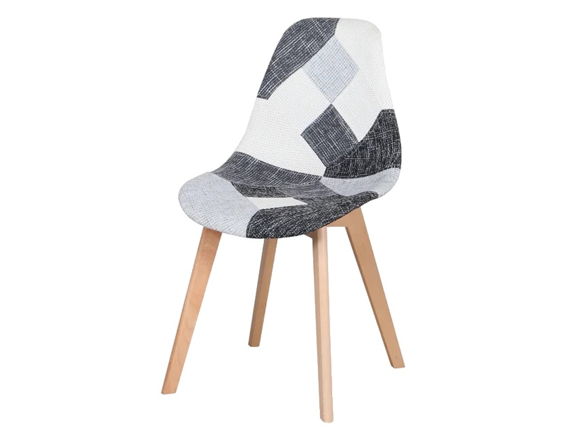Sillas de comedor de diseño escandinavo, ergonómicas de madera, 8 piezas, gris OEM