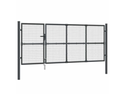 Maison Exclusive - Puerta De Jardín De Malla Color Antracita 350 X 125 Cm Acero Galvanizado