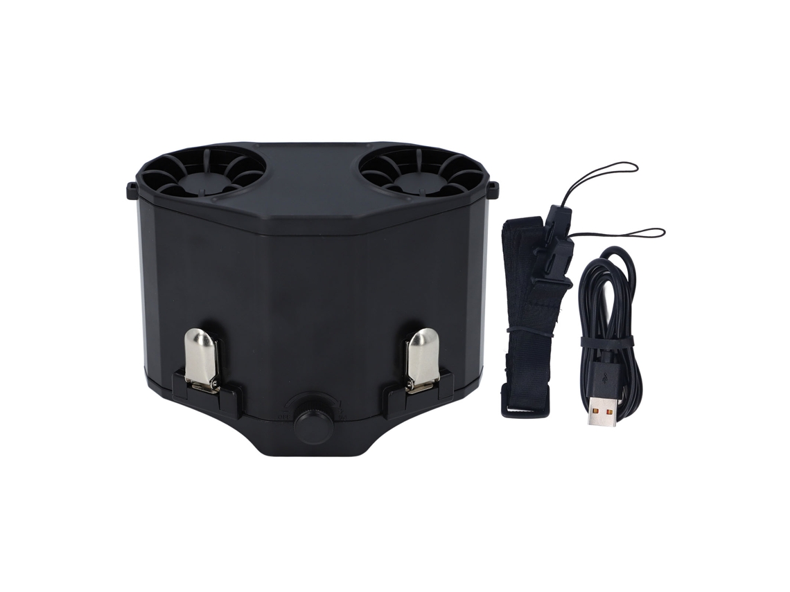 Ventilador Portátil 3 En 1 De 20000 Mah Con Clip Para Cinturón, Velocidad Continua Para Trabajos Al Aire Libre.