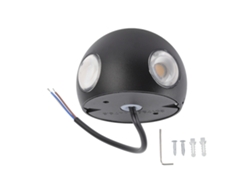 2026-sconce De Pared Bola 12w 4cob Aluminio Lámpara De Pared Led Impermeable Para Pasillo Exterior Con Iluminación Cuadrilateral