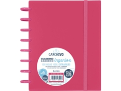 Cuaderno INGENIOX Rojo intenso con elástico (Rojo - A5 - Pautado)