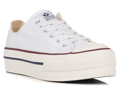 Zapatillas Tribu Con Plataforma VICTORIA (Lona-Blanco-41)
