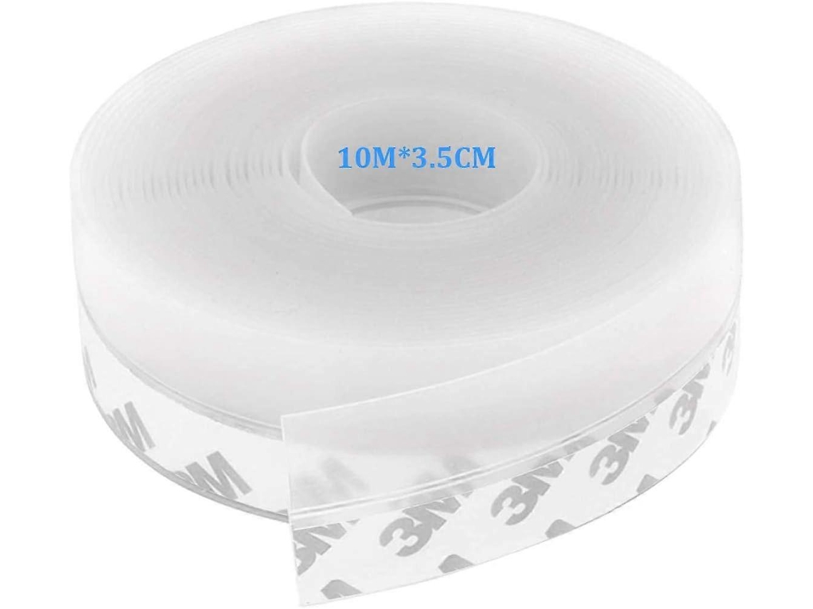 Tira De Sellado Silicona Autoadhesiva 10m X 3.5cm Para Puertas Y Ventanas Protección Contra Agua Insectos Y Ruido