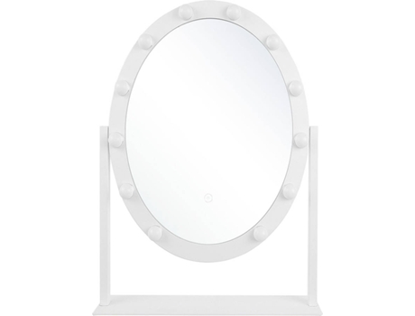 Espejo de maquillaje BELIANI Rostrenen de Hierro Blanco 55x2.5x70