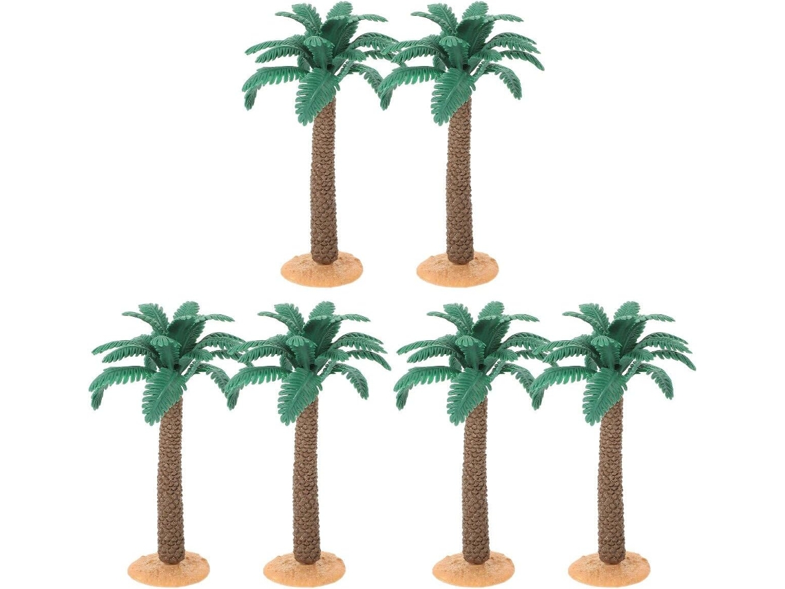 Juego De 3 Palmeras Decorativas De Plástico Realistas, Modelo De Palmera Para Decoración.