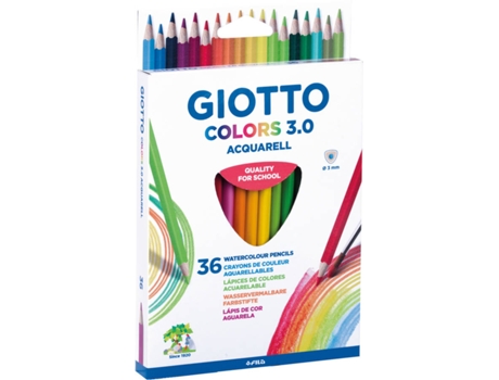 Lápiz de color GIOTTO Aguareláveis Colors 3.0 colorpo Triangular (Multicolor)