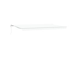 Toldo retráctil automático Vidaxl de poliéster blanco (6 x 3 m)