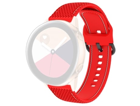 Correa de Silicona línea de costura dos colores para Samsung Galaxy Watch 5 40mm/Watch 5 44mm/Watch 5 Pro 45mm - tinto