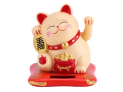 Gato Amarillo Saludando, Símbolo Solar De Buena Suerte Y Prosperidad, Decorativo Para El Hogar Y El Coche.