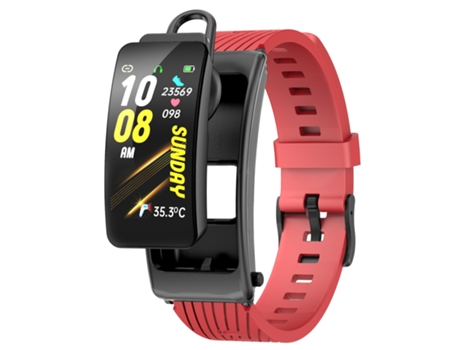 Smartwatch K20 1.14 '' Banda de silicona Auricular desmontable Vida resistente al agua Soporte Llamada Bluetooth (Negro Rojo)