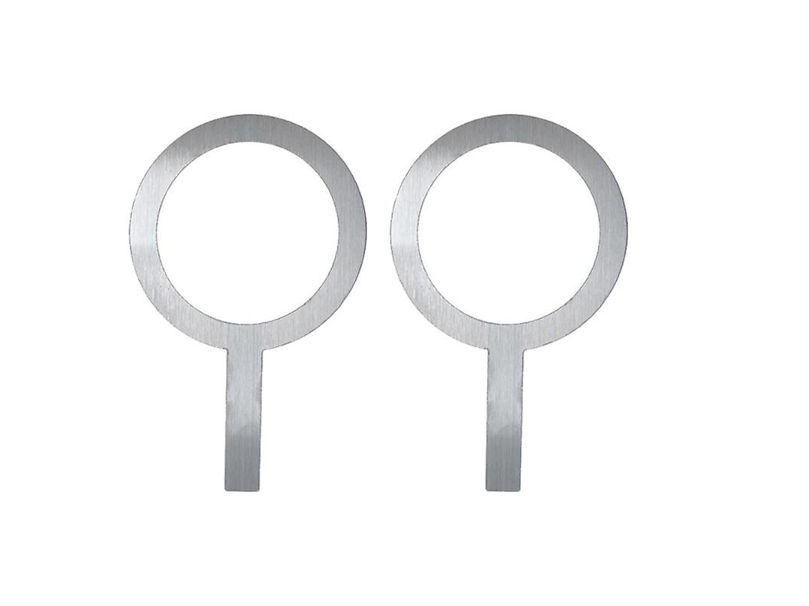 2 Piezas Anillo De Acero Inoxidable Con Asa