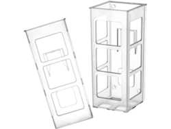 Juego 2 Estantes Pared Plástico Suave Transparente Soporte Herramientas Peluquería Rizadores Almacenamiento