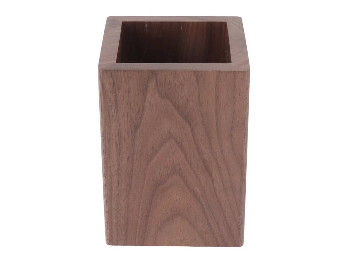 Contenedor para utensilios de cocina, liso, estable, de gran capacidad, sencillo, portabolígrafos de madera para cocina, familia y oficina.