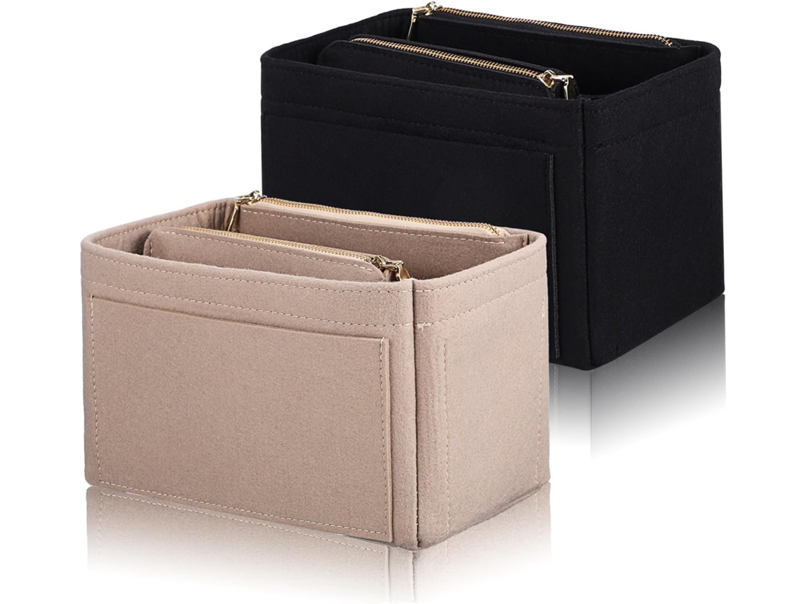 Organizador De Bolsos De Fieltro De 2 Piezas Con Múltiples Compartimentos, Inserto Para Bolsos De Mano Y Bolsos Tote.