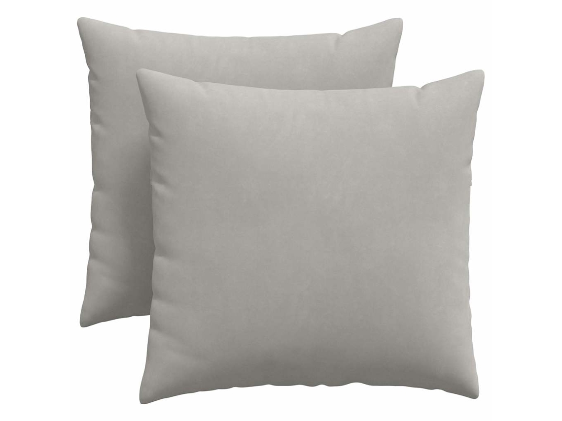 Cojines De Sofá 2 Uds Gris Claro 45 X 45 Cm Tela