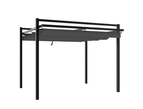 Cenador De Jardín VIDAXL Antracita Aluminio (3x3 m)