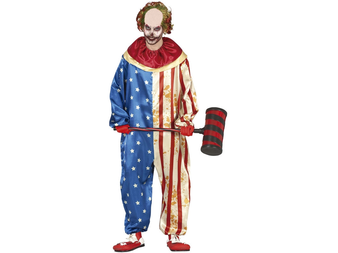 Disfraz de Hombre GUIRCA Payaso Patriota Siniestro (L )
