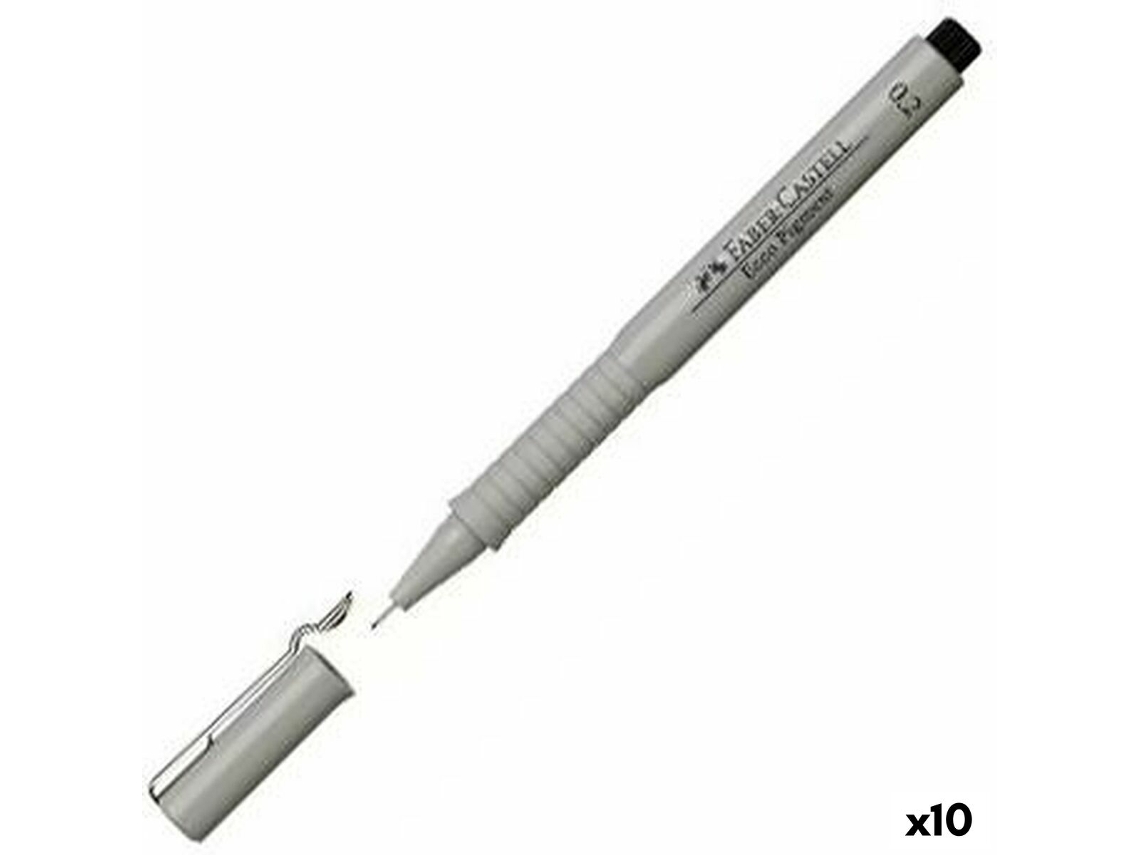 Rotuladores FABER-CASTELL ecco pigment 0,2 mm Negro 10 unidades