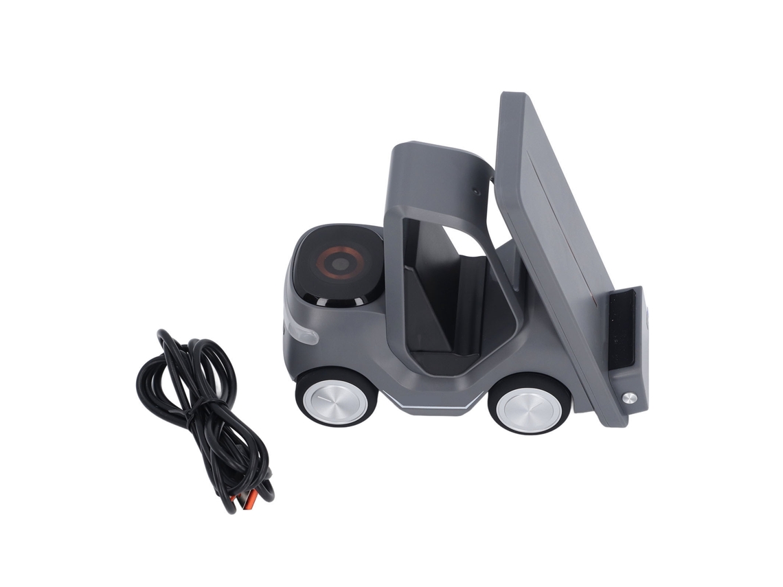 Base De Carga Inalámbrica 5 En 1 En Forma De Montacargas Portátil Para Teléfono, Reloj Y Auriculares Ios Gris