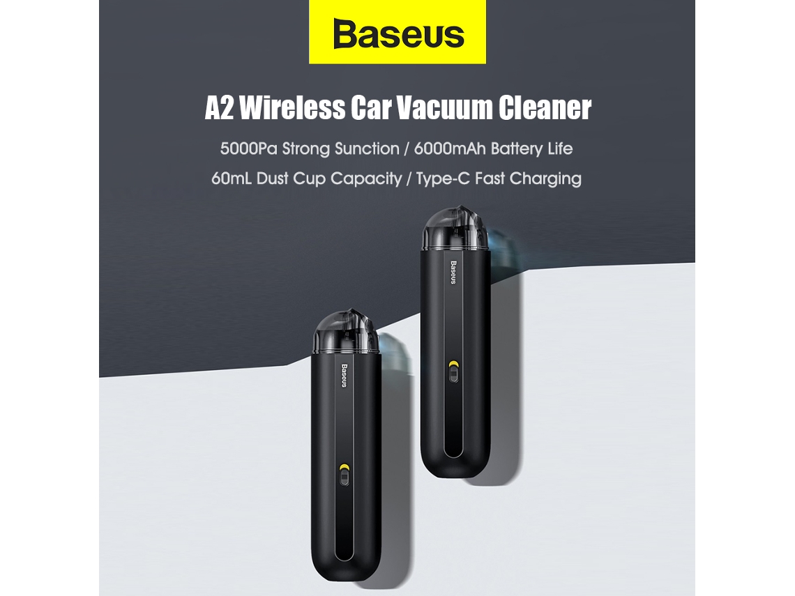 Aspiradora Inalámbrica Baseus A2, 5000 Pa De Succión Portátil, 6000 Mah, Doble Filtro Para Coche, Hogar Y Oficina.