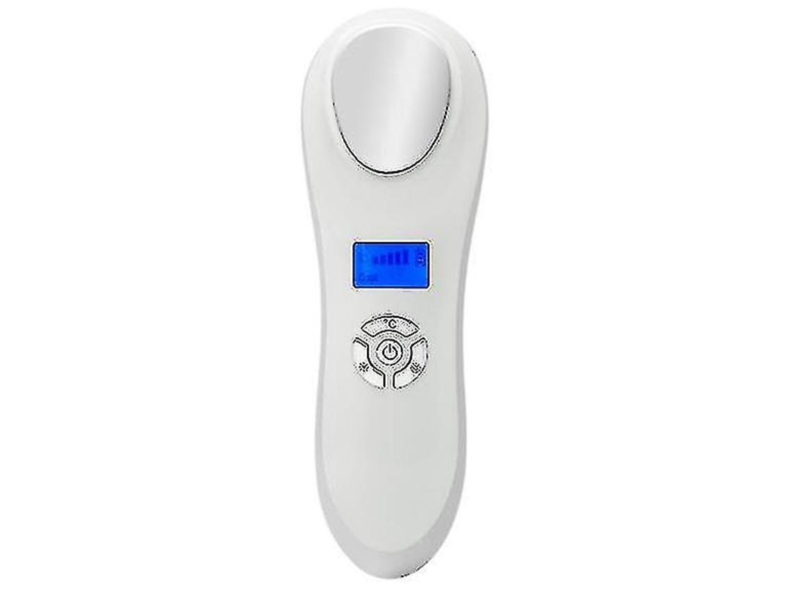 Masajeador facial frío y caliente, máquina eléctrica antiarrugas para levantar la piel, color blanco Yemaesre