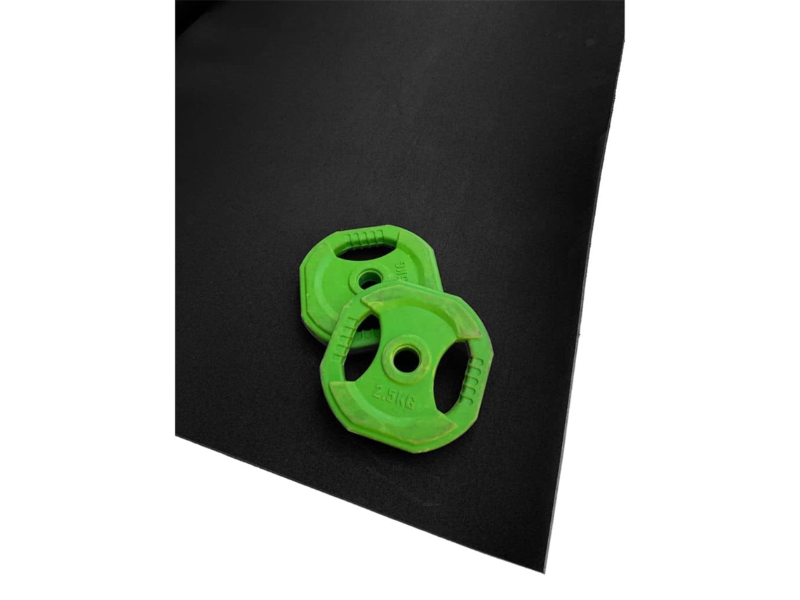 Tapete de Ejercicio Negro liso - Fitness especial para Ginásios | SPORT PREMIUM | Sin Moteado 8mm de altura 1'25m (Ancho) x 1m (Largo)