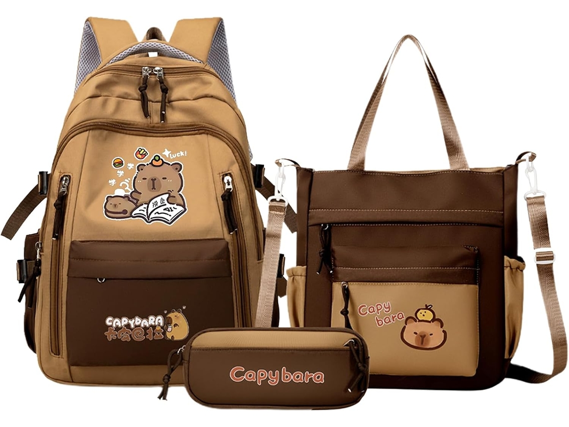 Mochila con estuche y bolsa para lápices, para la escuela, portátil con práctico compartimento de almacenamiento para estudiantes.